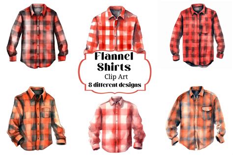 Winter Flannel Plaid Shirts Clip Art Graphic by Laura Beth Love · Creative Fabrica