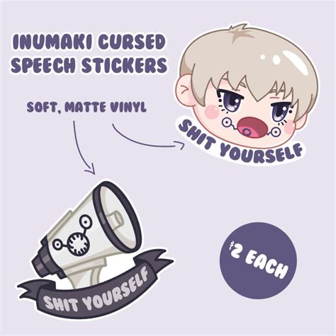 Inumaki Cursed Speech Stickers - Etsy