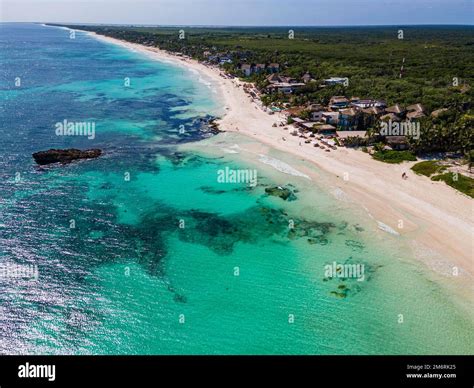 Aerial of the Unesco world heritage site biosphere reserve Sian Ka'an ...