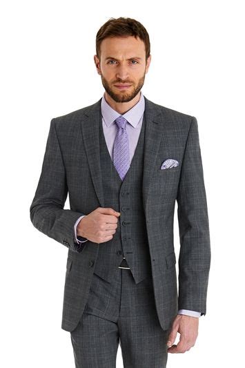 Ted Baker Slim Fit Grey Check Suit | Grey check suit, Mens fashion suits, Check suit