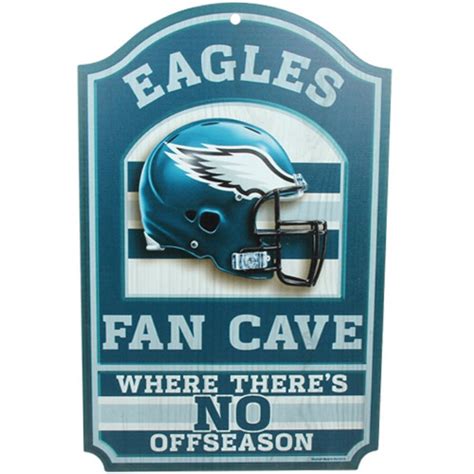 Philadelphia Eagles 11'' x 17'' Fan Cave Wood Sign