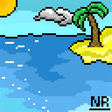 ArtStation - Ocean Island Pixel Art