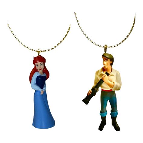 Human Ariel Princess & Prince Eric Ornament Set Figure Pvc Charms ...