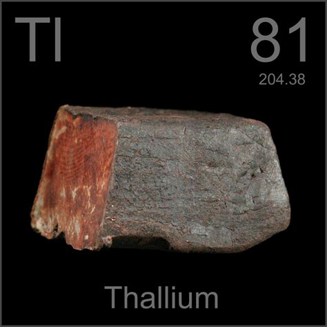 Large ingot, a sample of the element Thallium in the Periodic Table