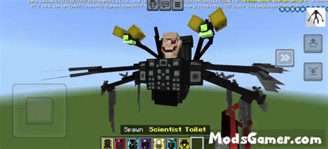 Skibidi Toilet Mod v8.3 Gman Toilet,Scientist Toilet Upgraded - Mods for Minecraft