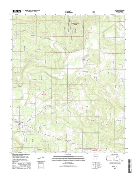 MyTopo Dover, Arkansas USGS Quad Topo Map