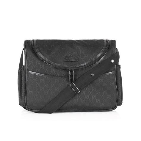 GUCCI Black GG Logo Baby Changing Bag | Baby changing bags, Designer ...