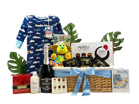 New Parents Celebration Gift Hamper Baby Boy | | Baskets Galore