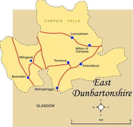 Map of East Dunbartonshire Province