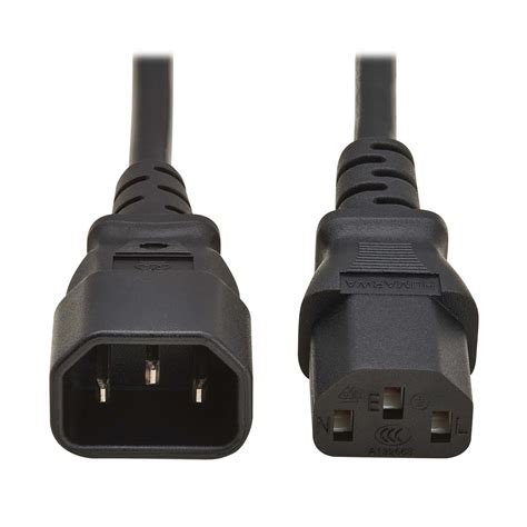 C13 to C14 Heavy-Duty Power Extension Cord 2m (Desktops, Kettles ...