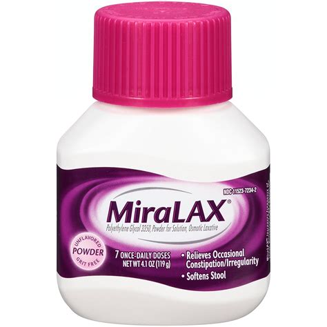 MiraLAX Laxatives, 4.1 Ounce (7 Day) - Walmart.com - Walmart.com