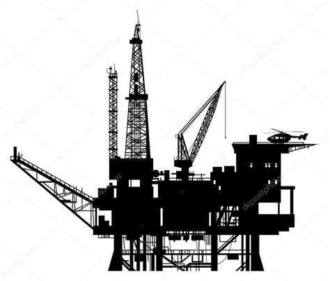 Oil Rig Drilling Platform Stock Vector Image by ©_fla #12869121