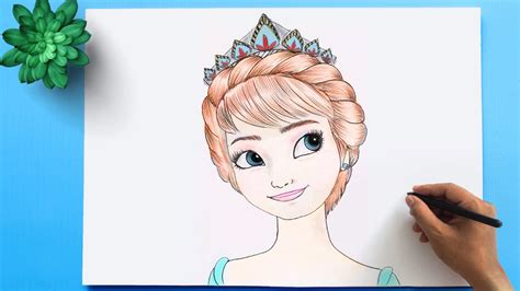 Cómo dibujar princesas Disney - Dibujo de Anna de Frozen