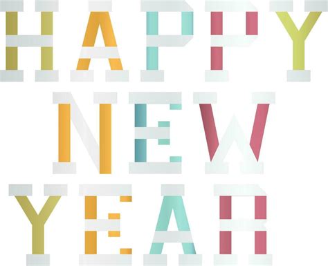 Happy new year text design. 24864202 Vector Art at Vecteezy