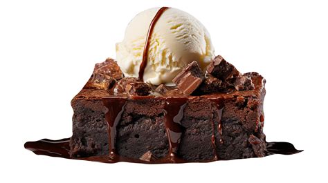 Tasty brownies ice cream isolated on transparent background 25229429 PNG