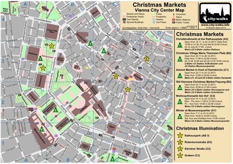 Vienna christmas market map - Map of Vienna christmas market (Austria)