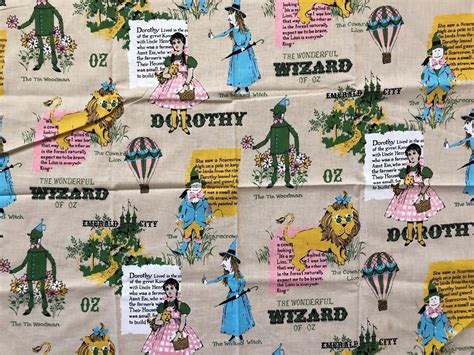 RARE HTF Vintage Wizard of Oz Fabric Remnant | #1982357535