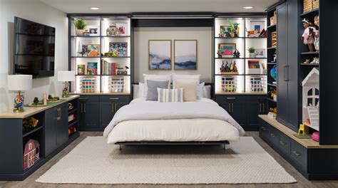 Custom Navy Blue Murphy Bed | Inspired Closets - Custom Closets Palm Beach, FL | Inspired Closets