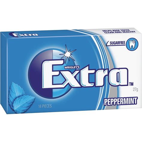 Extra Peppermint Chewing Gum Envelope 27g | BIG W