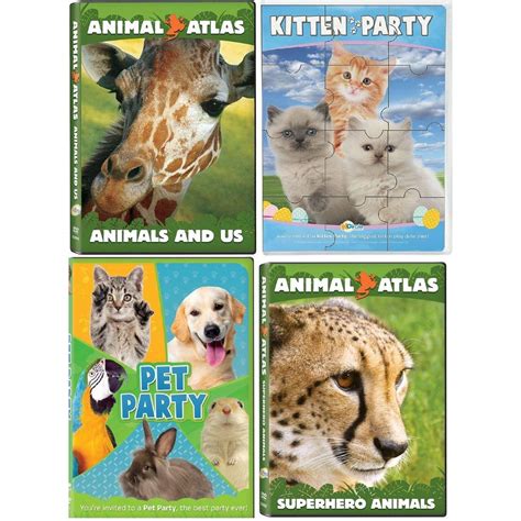 Amazon.com: Animal Atlas DVD Collection: Animals and Us / Kitten Party / Pet Party / Super Hero ...