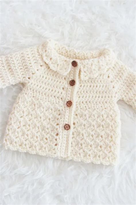 Free Crochet Pattern for Baby Cardigan- Crochet Dreamz