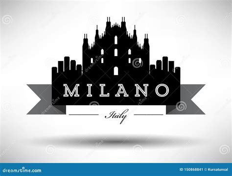 Vector Graphic Design of Milano City Skyline Stock Vector ...