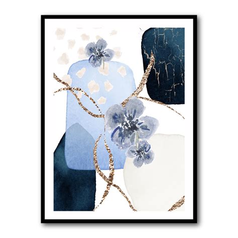 Floral Blue 1 Wall Art