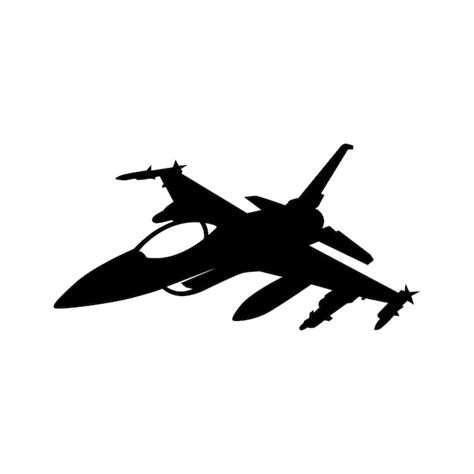 Premium Vector | Fighter jet silhouette vector illustration