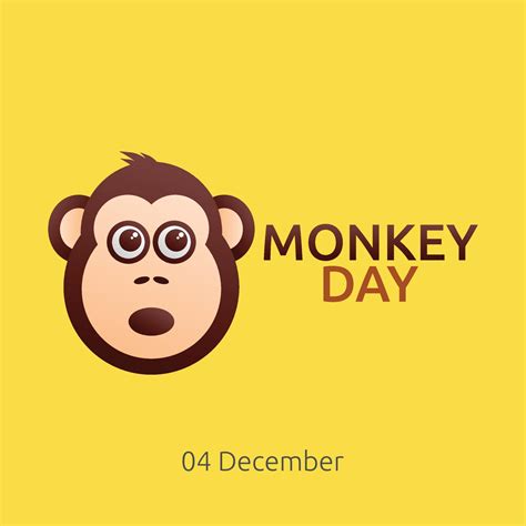 Monkey Day Vector Design Illustration. 5140461 Vector Art at Vecteezy