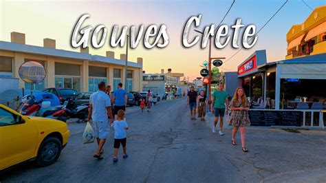 Crete Greece, Gouves, walking tour in 4K, Greece 2022 - YouTube