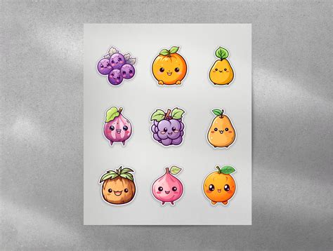 Fruit PNG Sticker, Kawaii Sticker, Fruit Sticker, Fruit Clipart ...