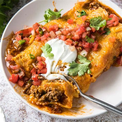 The Best Ground Beef Enchiladas | YellowBlissRoad.com