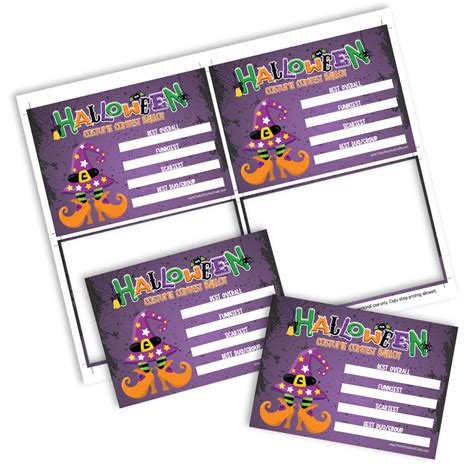 Halloween Costume Contest Ballot Printable - Pretty Party & Crafty