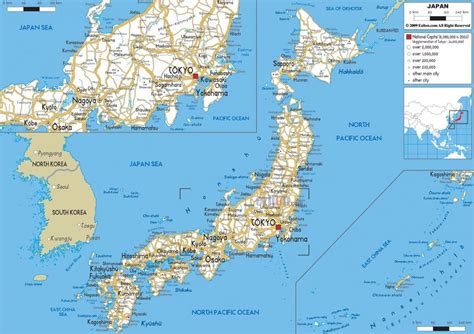 Map of Japan cities: major cities and capital of Japan