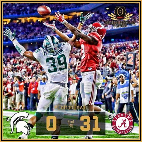 Michigan State 0 vs Alabama 38 final score | Espn college football ...