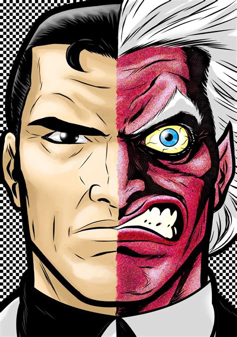 Two-Face by Terry Huddleston | Comic face, Two faces, Comic character