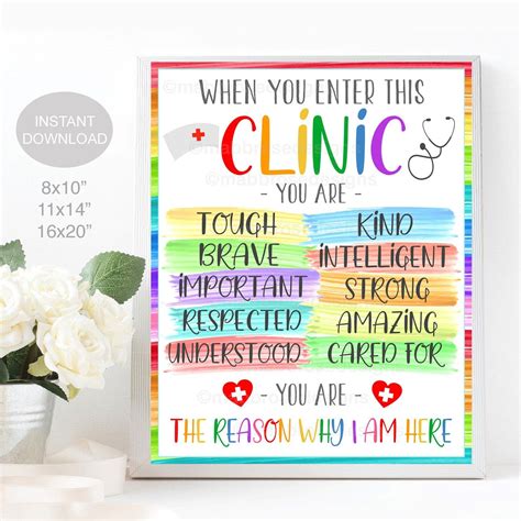 Printable School Health Office Poster Pediatric Clinic Decor Printable, Health Room When you ...