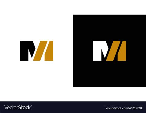 Modern and unique ma logo design Royalty Free Vector Image