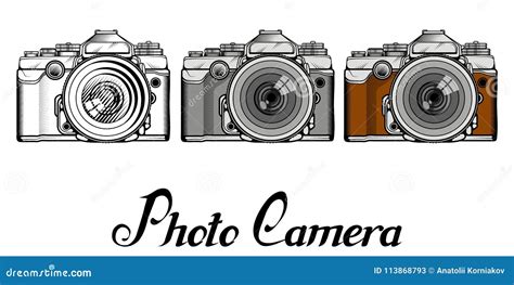 Set of Retro Camera logo. stock vector. Illustration of professional ...