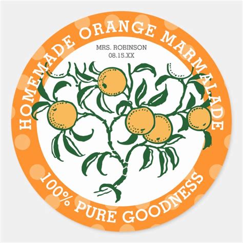 Homemade Orange Marmalade Jam | Jar Food Labels | Zazzle.co.uk