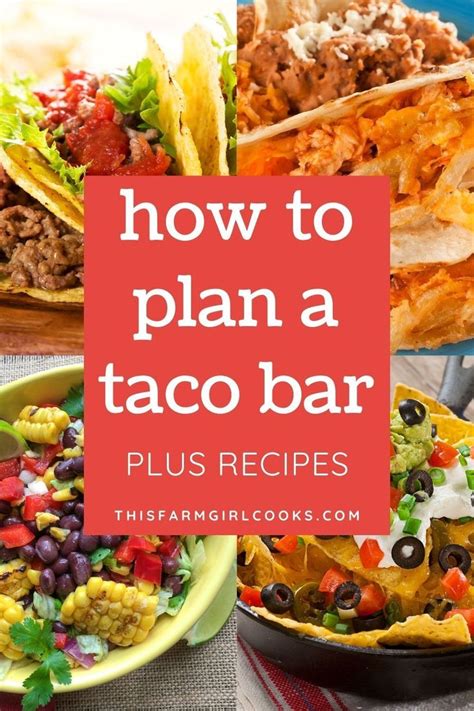 Taco Bar Checklist + How to Plan A Taco Bar Party | Taco bar party, Mexican party food, Taco dinner