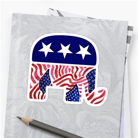 "Republican Elephant" Sticker by Llyyddss | Redbubble