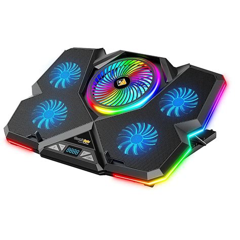 Cosmic Byte Cyclone RGB Laptop Cooling Pad with 5 Fan Adjustable Speed ...