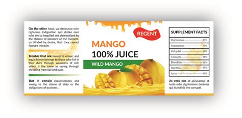 Label Design for Mango Juice