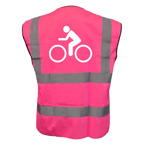 Bike Logo Pink Hivis Vest - Brook Hivis - Top Quality - Cheap Price - £7.99