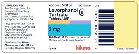 Levorphanol - FDA prescribing information, side effects and uses