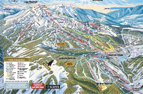 Big Sky trail map, Big Sky ski map, Big Sky snowboard map