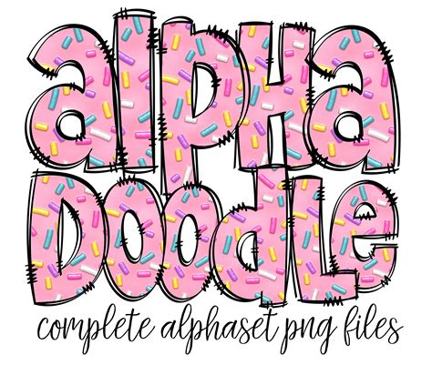 Sprinkles Alphabet Letters PNG Bundle Rainbow Magical Donut - Etsy