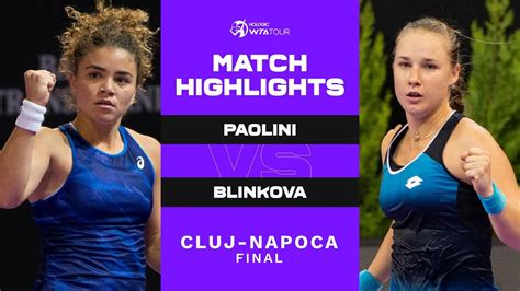 Jasmine Paolini vs. Anna Blinkova | 2022 Cluj-Napoca Final | WTA Match Highlights - TennisGusto