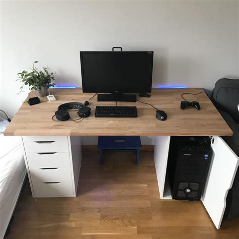 Gaming Desks | Home Office Setup, Home, Home Office Furniture dedans Ikea Karlby Gaming Desk ...